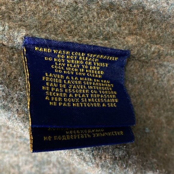 VTG Rugby Ralph Lauren Cardigan Womens‎ M 100% Wool Sweater Suede Elbow Patches - Picture 9 of 16